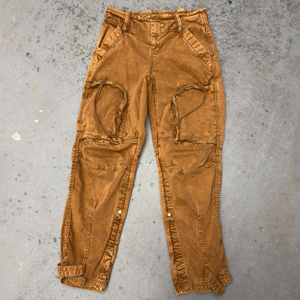 We The Free Free People Tobacco Brown Cargo Utility Pants XS OB1654654